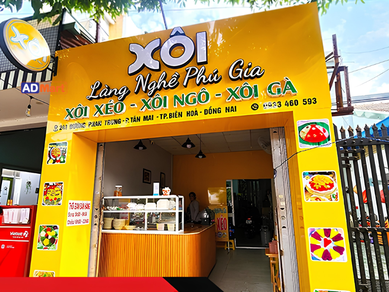 Bảng hiệu bán xôi đẹp, thu hút khách hàng