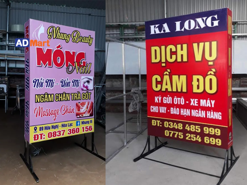 Khái niệm và khi nào nên sử dụng bảng hiệu 2 mặt