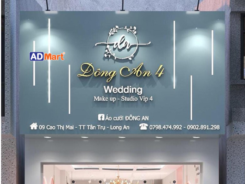 Bảng hiệu áo cưới chuẩn đẹp: Chất liệu, ưu điểm và cách lựa chọn