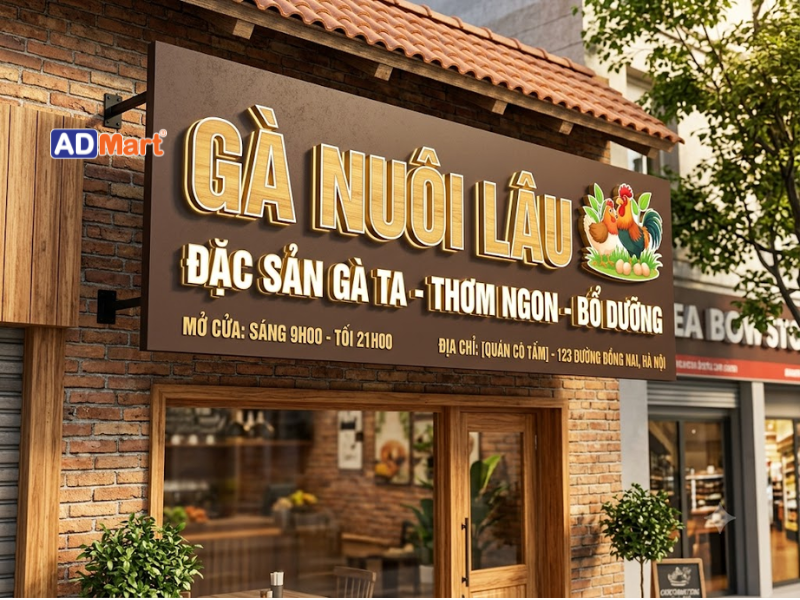 Bảng hiệu bán gà là gì? Vì sao bảng hiệu quan trọng với quán bán gà?