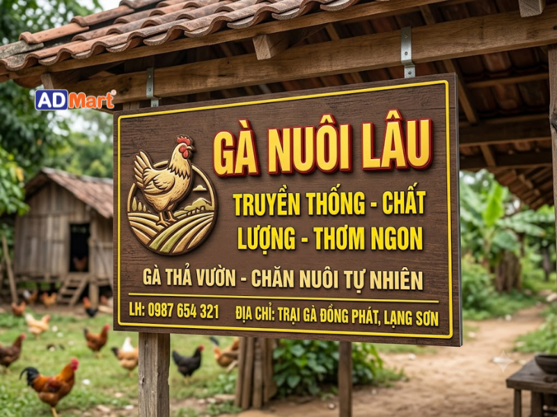 Đặc điểm của bảng hiệu bán gà