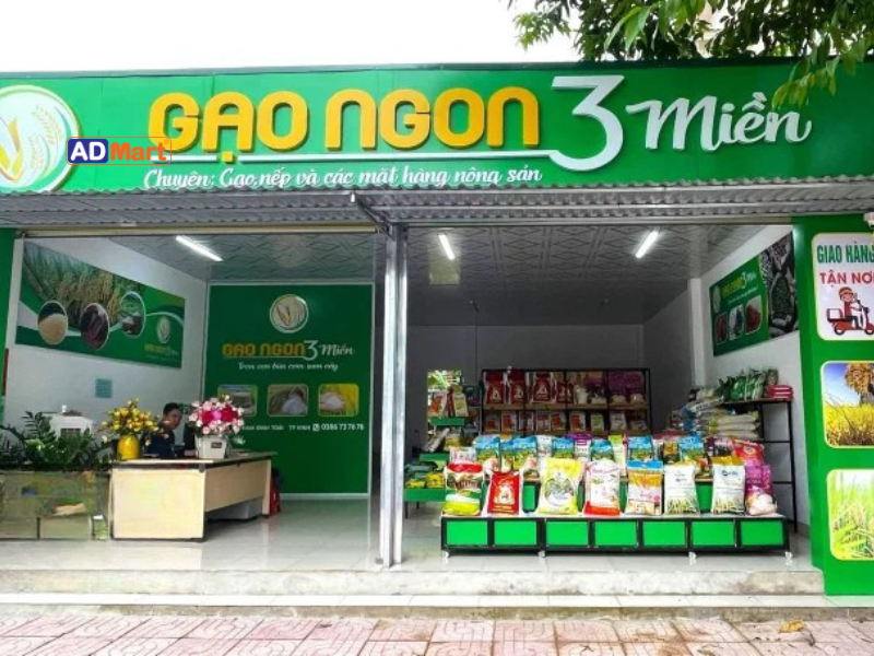 Bảng hiệu bán gạo đẹp, bền, thu hút khách