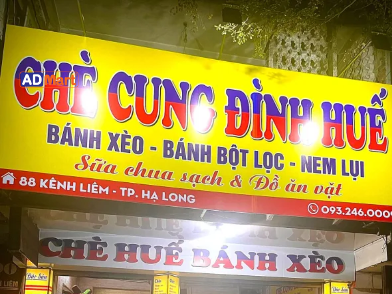 Bảng hiệu bánh bột lọc đẹp, nổi bật giúp quán thu hút nhiều khách hàng