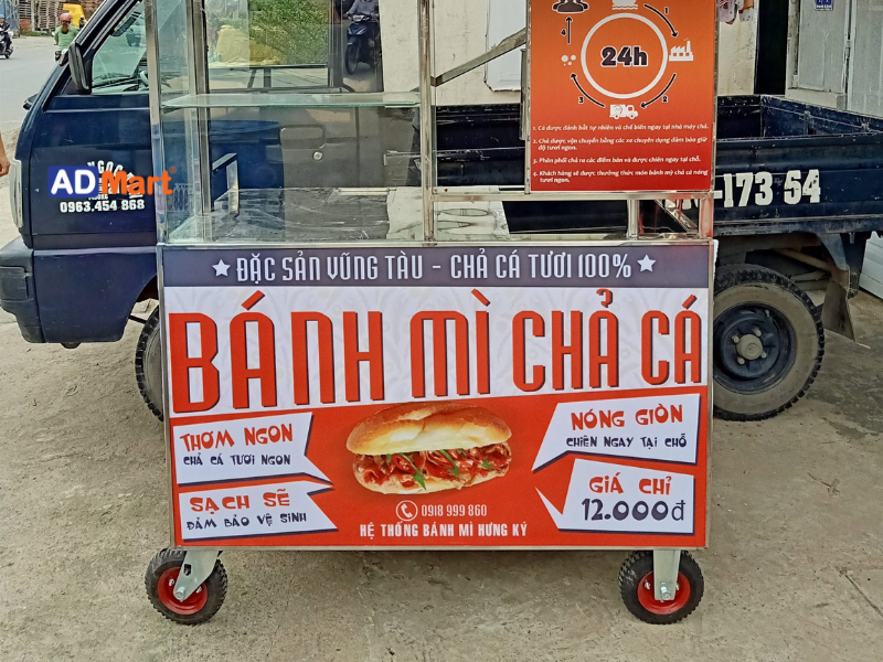 Vì sao cửa hàng bánh mì chả cá cần đầu tư bảng hiệu chuyên nghiệp?