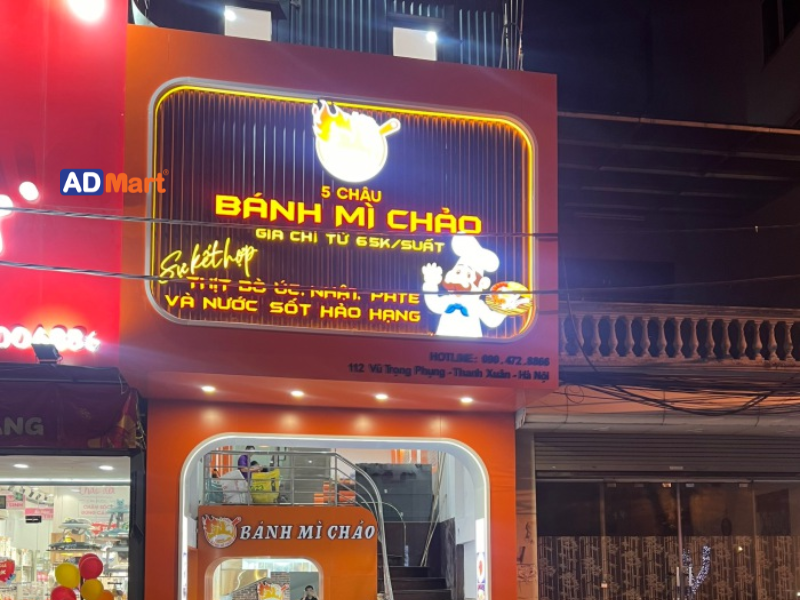 Tiêu chí thiết kế bảng hiệu bánh mì chảo hiệu quả