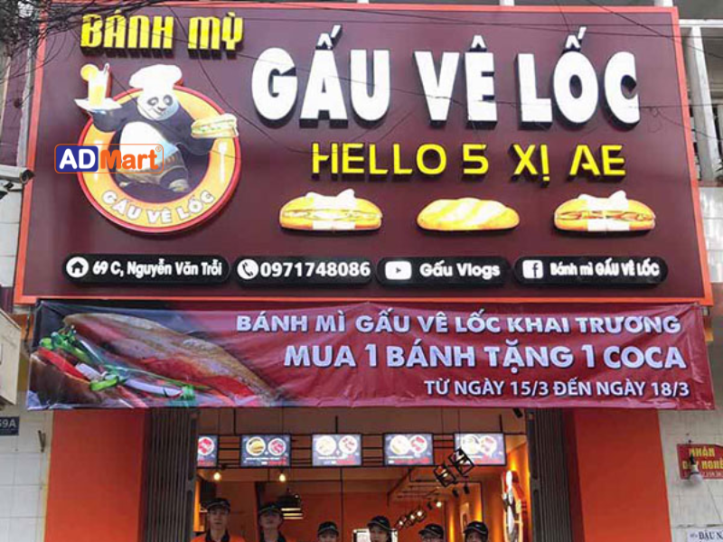 Bảng hiệu bánh mì nóng cần chú ý gì khi sử dụng ngoài trời?