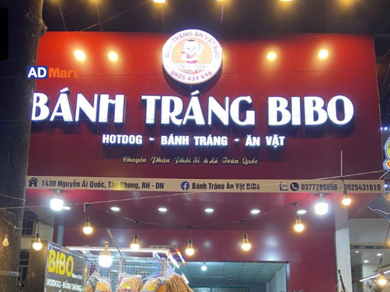 Một số bảng hiệu bánh tráng nướng được ưa chuộng hiện nay