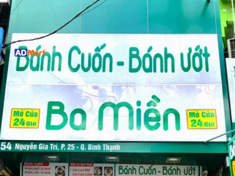 Bảng hiệu bánh ướt là gì? Tại sao nên đầu tư bảng hiệu bánh ướt