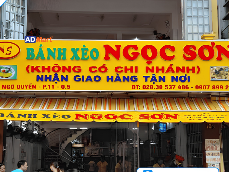 Các yếu tố cốt lõi tạo nên bảng hiệu bánh xèo thu hút khách