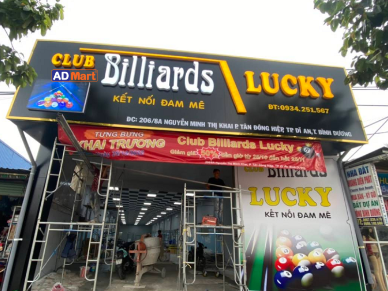 Mẫu bảng hiệu quán Bida đẹp