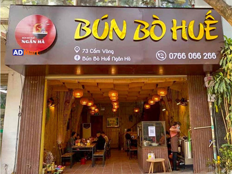 Ưu điểm khi sử dụng bảng hiệu bún bò