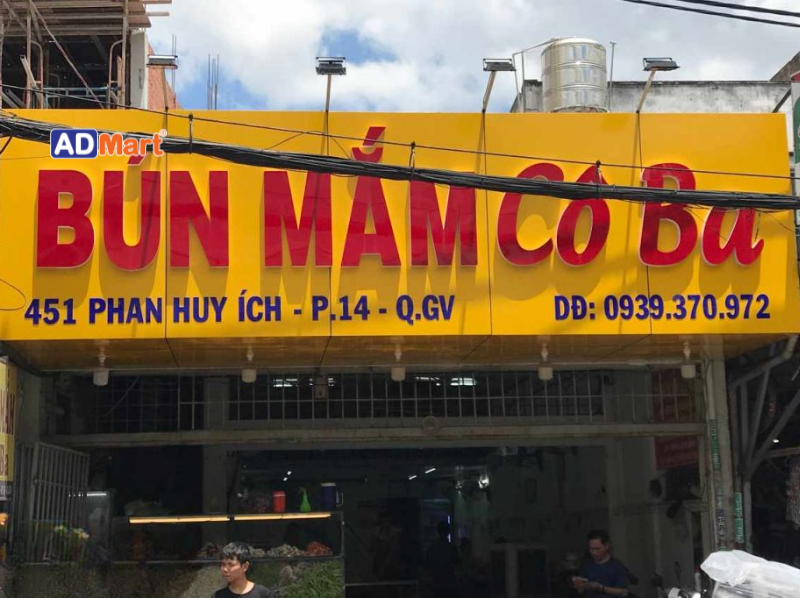 Các loại bảng hiệu bún mắm phổ biến hiện nay