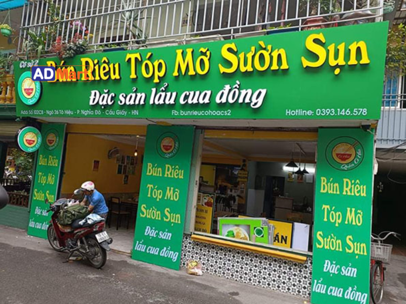 Các mẫu bảng hiệu bún riêu cua đồng được ưa chuộng hiện nay