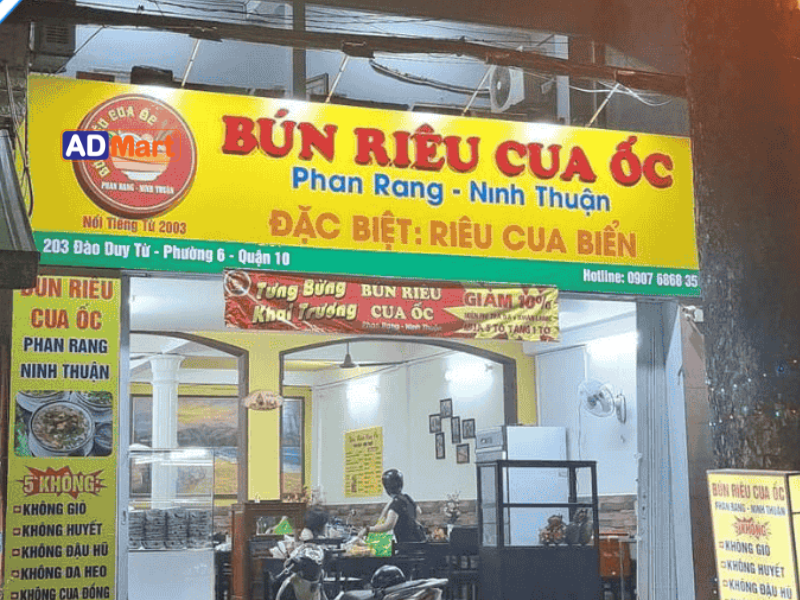 Tiêu chí lựa chọn bảng hiệu bún riêu cua đồng phù hợp