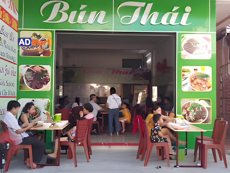 Những vật tư thường sử dụng để làm bảng hiệu bún thái