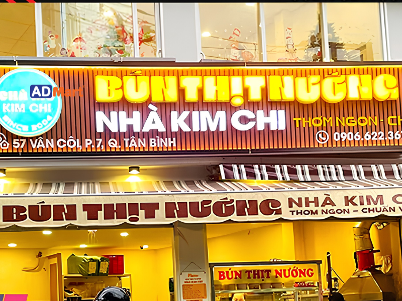 Bảng hiệu bún thịt nướng là gì?