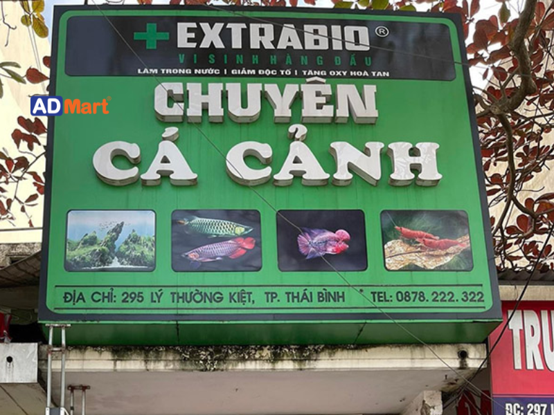 Chất liệu làm bảng hiệu cá cảnh