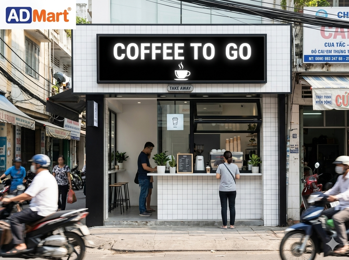 Vì Sao Quán Coffee Take-Away Cần Đầu Tư Bảng Hiệu?