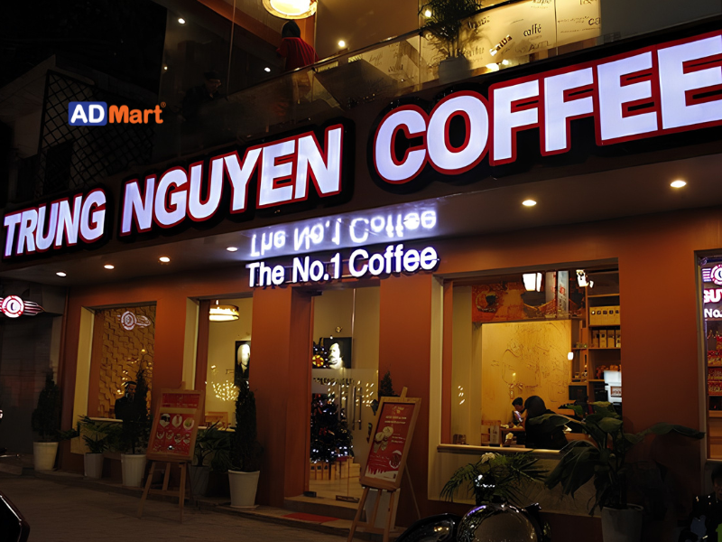 Những yếu tố giúp bảng hiệu cà phê Trung Nguyên nổi bật