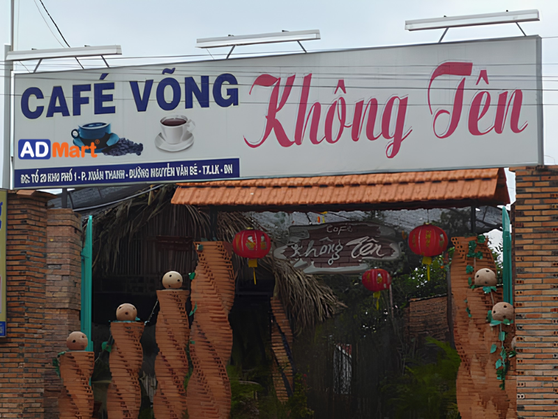 Gợi ý các mẫu bảng hiệu cà phê võng