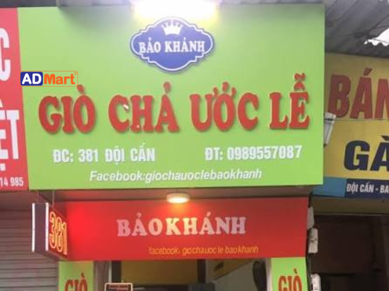Tiêu chí lựa chọn vật tư cho bảng hiệu chả lụa