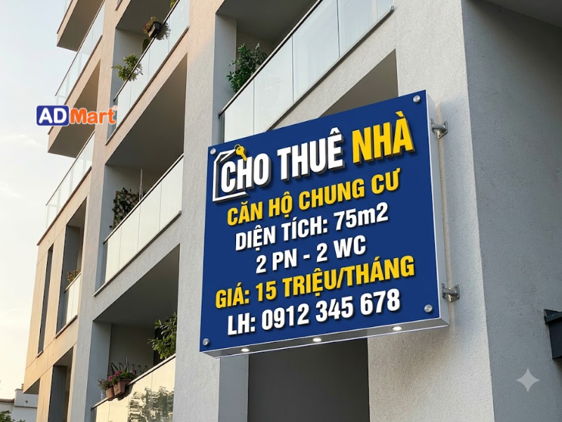 Khái niệm và vai trò của bảng hiệu cho thuê nhà