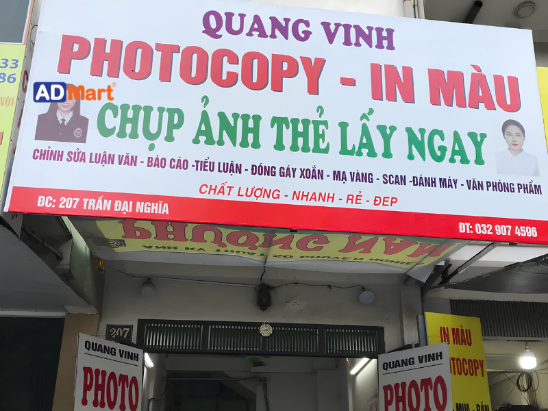 Một số bảng hiệu chụp ảnh thẻ