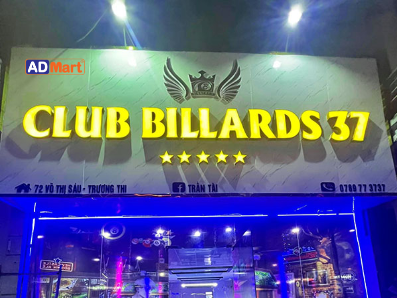 Bảng hiệu Club: Các loại phổ biến và vật tư cần biết