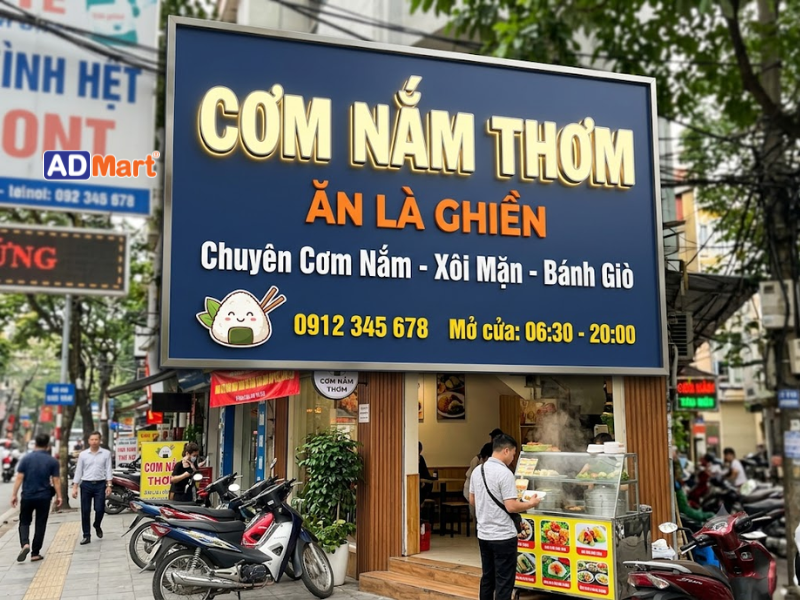 Ưu điểm khi sử dụng bảng hiệu cơm nắm