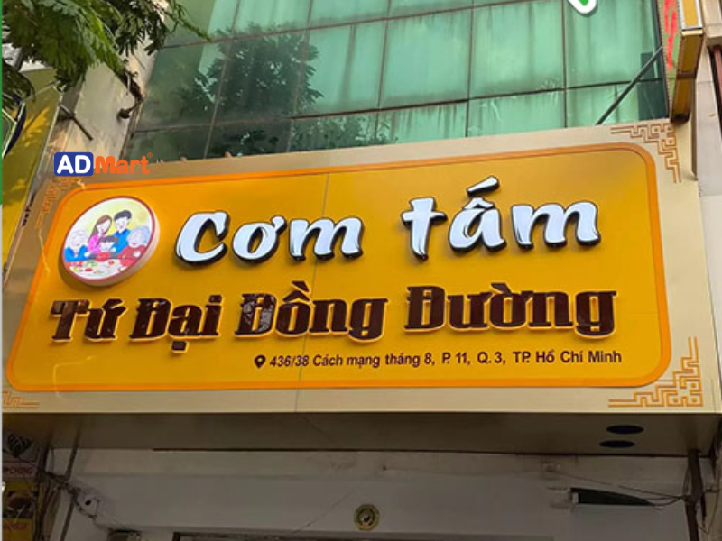 Đặc trưng của bảng hiệu cơm tấm