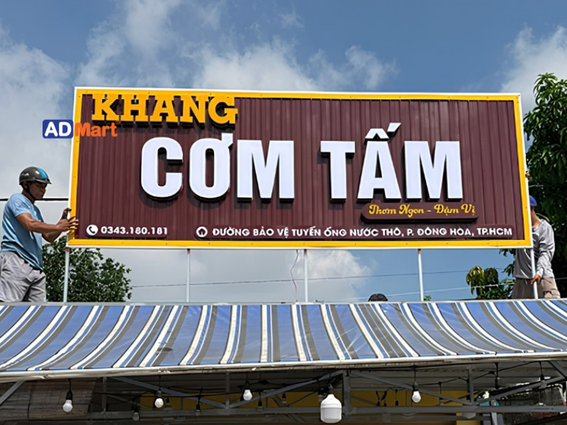 Vai trò của bảng hiệu cơm tấm