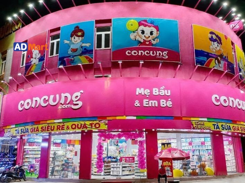 Vai trò của bảng hiệu trong hệ thống cửa hàng Con Cưng