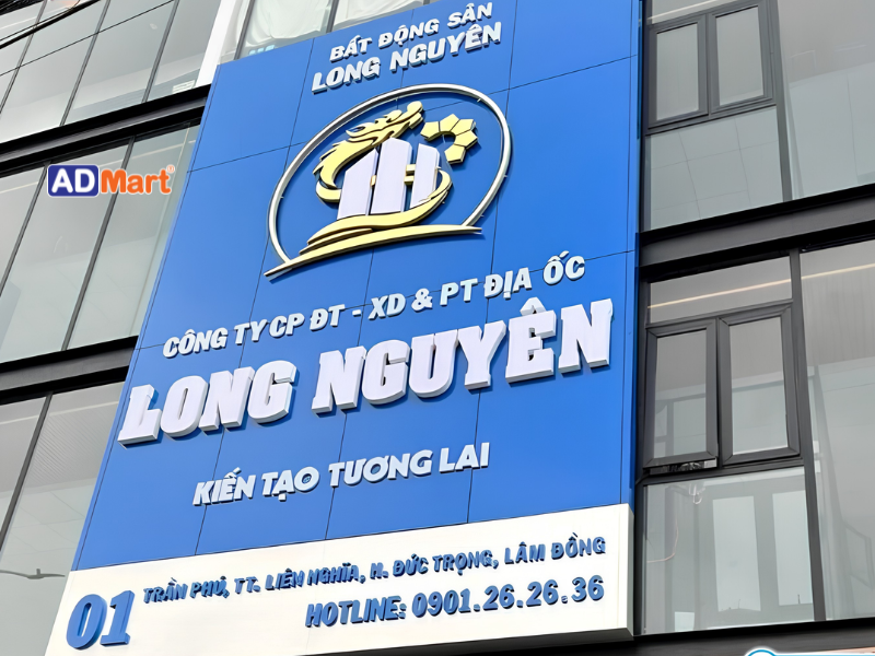 Những chất liệu phổ biến để làm bảng hiệu công ty BĐS