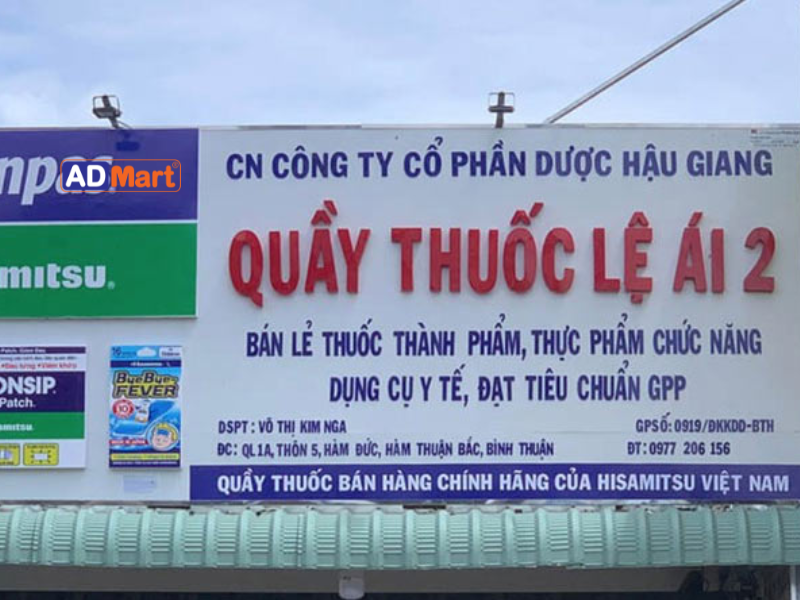 Bảng hiệu công ty dược cần thể hiện những thông tin gì?