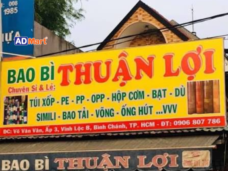 Những tiêu chí làm bảng hiệu cửa hàng bao bì đẹp và chuyên nghiệp