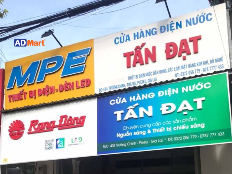 Vì sao bảng hiệu cửa hàng điện nước giúp tăng nhận diện thương hiệu?