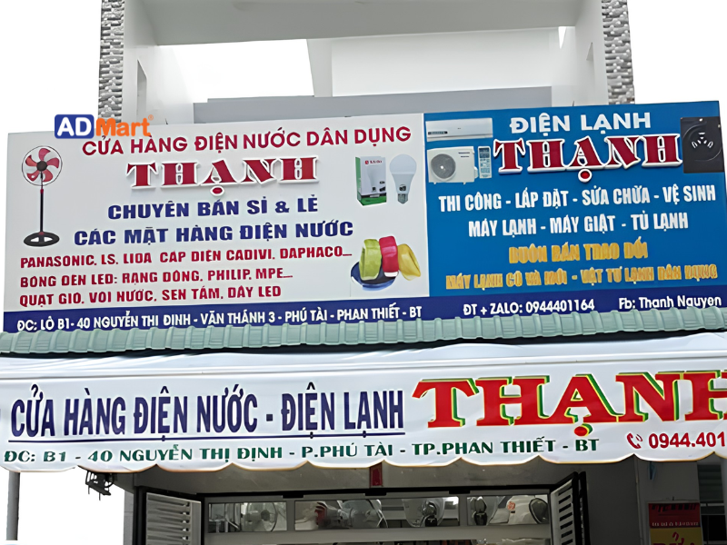Các mẫu bảng hiệu cửa hàng điện nước được sử dụng phổ biến hiện nay