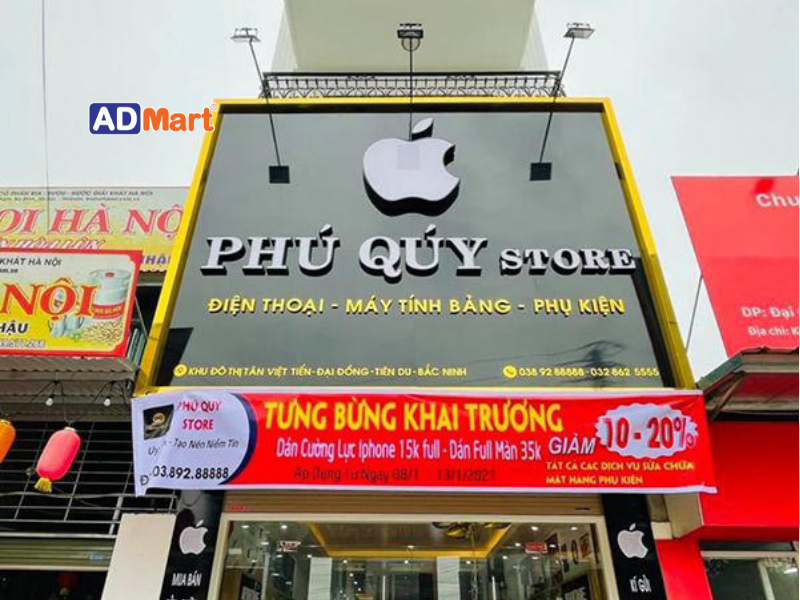 Bảng hiệu cửa hàng điện thoại: Các loại phổ biến và cách lựa chọn