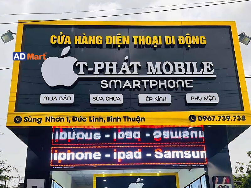Tiêu chí đánh giá biển hiệu cửa hàng điện thoại đẹp