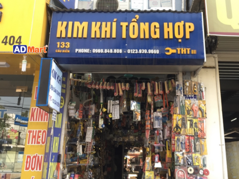 Kinh nghiệm lựa chọn vật tư làm bảng hiệu cửa hàng kim khí