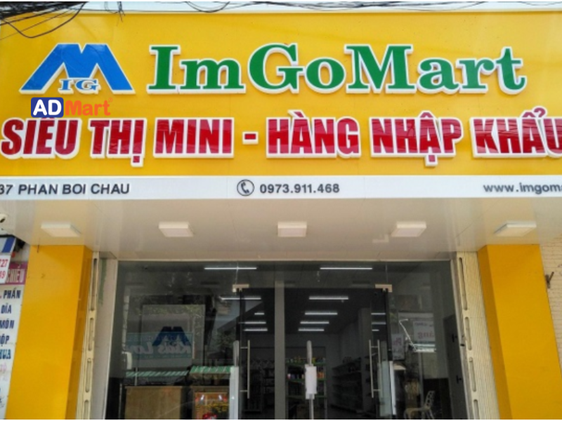 Các loại bảng hiệu cửa hàng tiện lợi phổ biến hiện nay