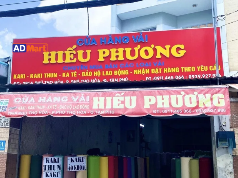 Bảng hiệu cửa hàng vải là gì?