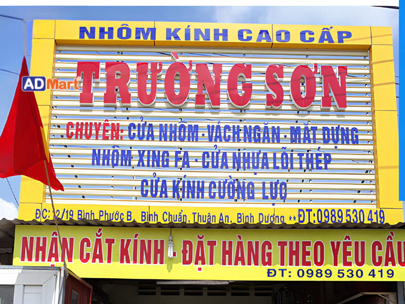 Tổng hợp mẫu bảng hiệu cửa nhôm kính