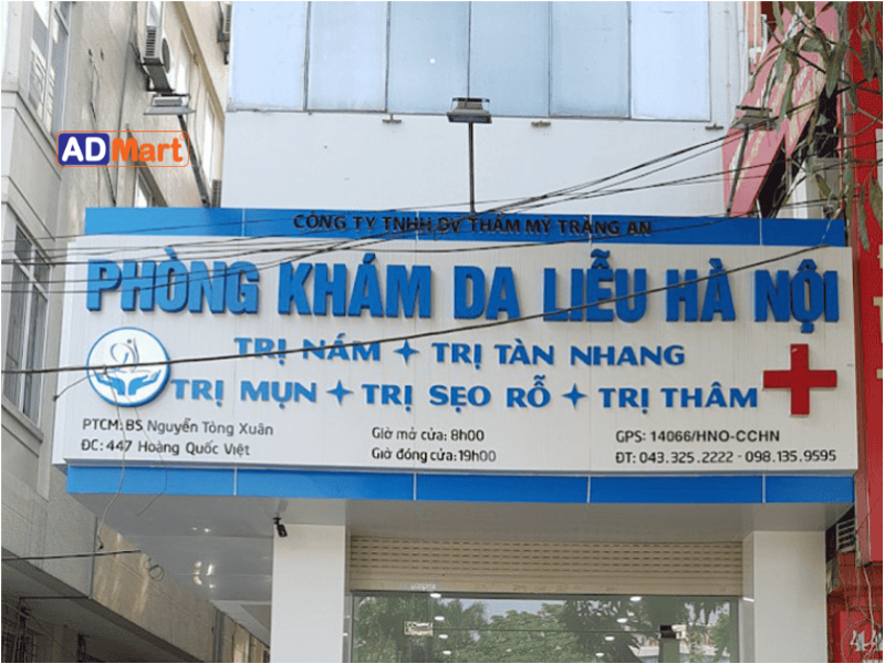 Bảng hiệu da liễu đẹp, chuyên nghiệp và phù hợp cho phòng khám