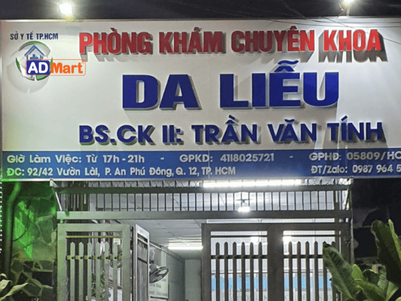 Vật tư thường dùng cho bảng hiệu da liễu