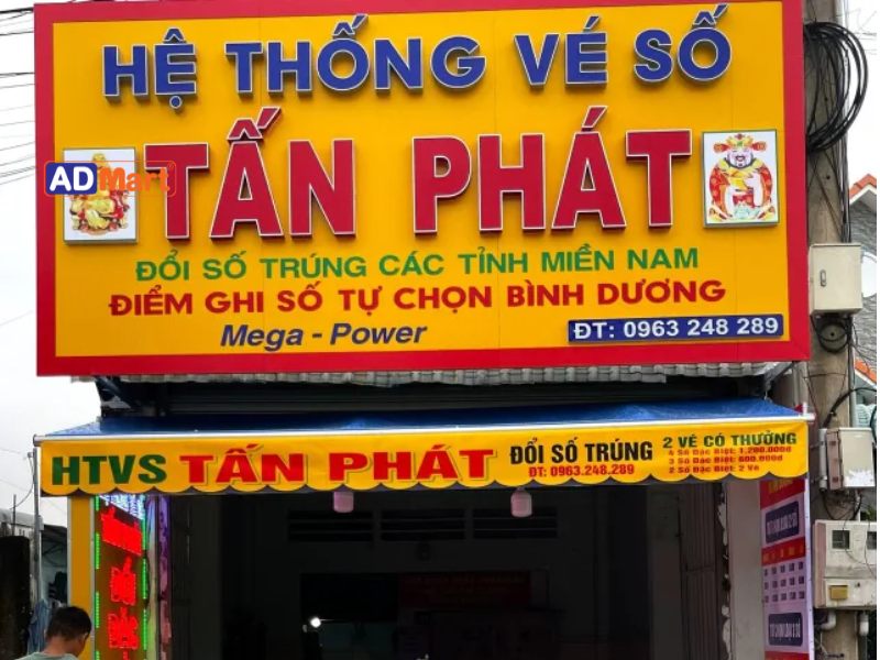 Vật tư làm bảng hiệu đại lý vé số gồm những gì?