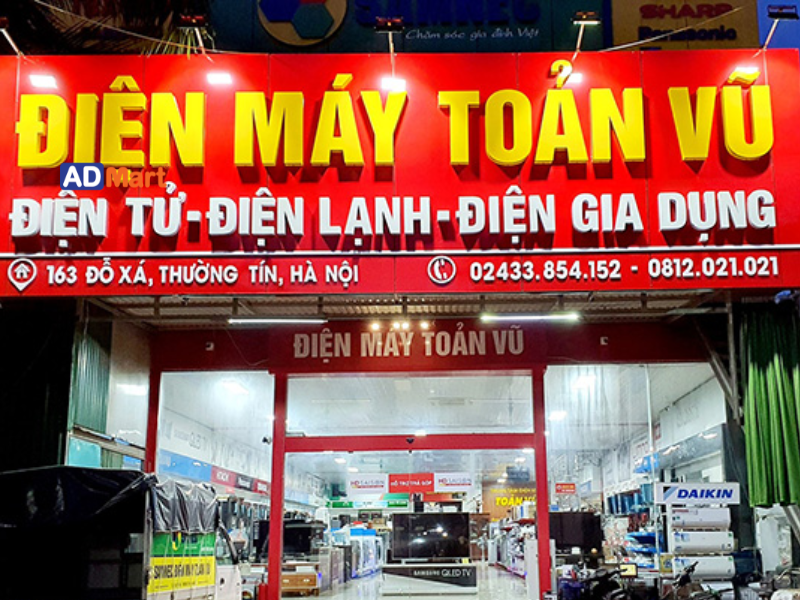 Khái niệm và những mặt hàng kinh doanh bảng hiệu điện máy