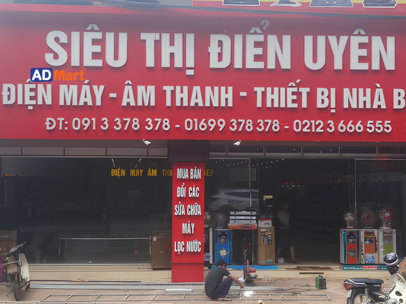 5 tiêu chí chọn vật liệu đúng tiêu chuẩn cho bảng hiệu điện máy