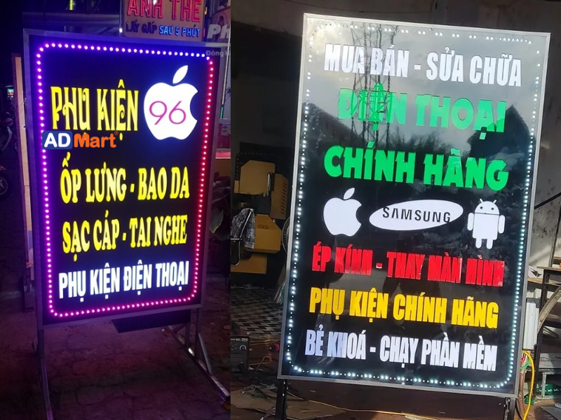 Ưu điểm của bảng hiệu điện thoại đứng đối với cửa hàng kinh doanh