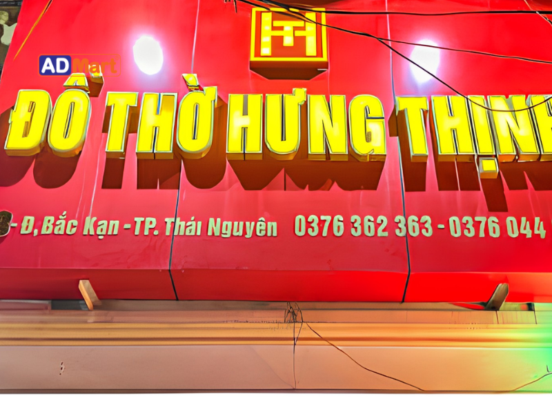 Các loại vật tư phổ biến làm bảng hiệu đồ thờ cúng